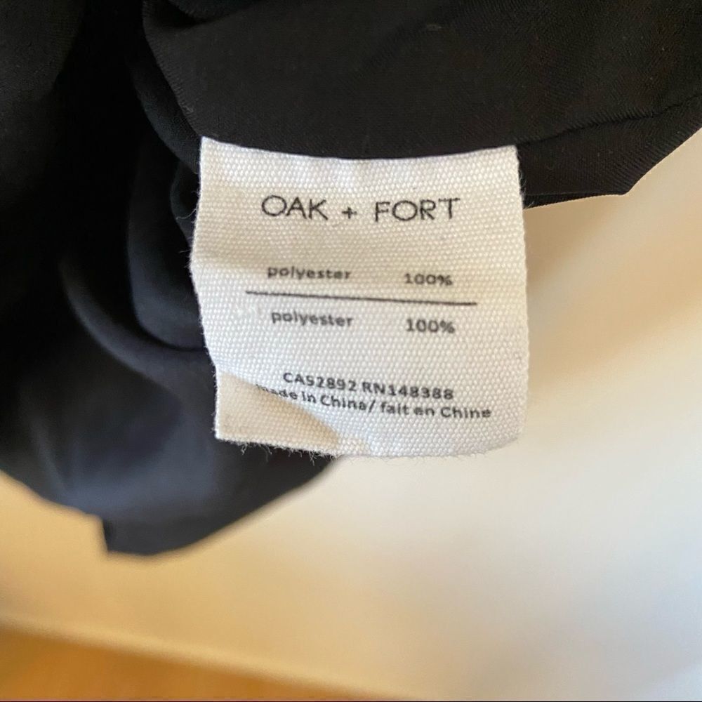 Oak & Fort -Black Shift Scoop Neck Mini Dress (Small) - Picture 7 of 7